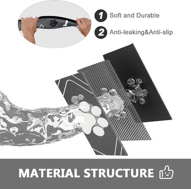 Килимок для тварин, надпоглинувач, для собак та котів, з неслизькою гумовою основою, швидковисихаючий, миючий, 40 x 60 см, 2 пари малюнків лап, чистий (в клітинку)