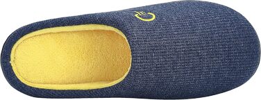 Тапочки зимові Mishansha унісекс, тепла підошва з memory foam, розмір 36-47, джинсова синь, жовтий, EU 44/45