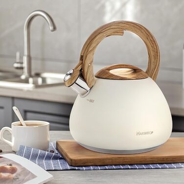 Чайник заварний з нержавіючої сталі Teekessel Pfeifende для плити та індукції, 2.5 л, зелений