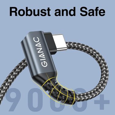 Кабель USB-C на USB-C 2M, 100W, 5A, з E-Mark чіпом для Macbook, iPad, Samsung, Huawei