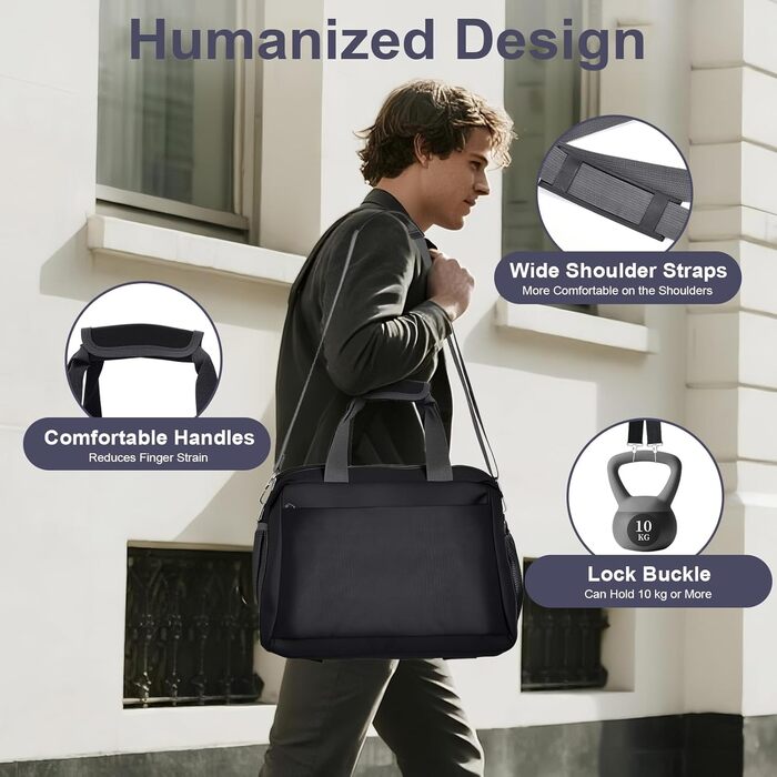 Органайзер для валізи 12 шт., водовідштовхувальний, для подорожей, сімейних поїздок, зберігання вдома (Чорний 1x косметичка + 1x дорожня сумка 20л A)