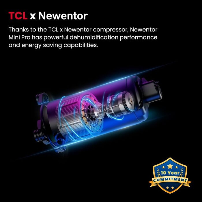 Електричний осушувач повітря Newentor 12L для підвалу - тихий (35dB), з шлангом 1м, для приміщень до 25м², 10 років гарантії, фільтр, таймер (25л/день)