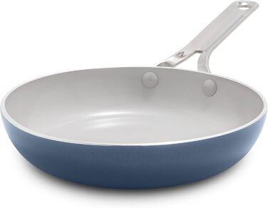 Набір сковорідок GreenPan Nova: 20.3 см та 25.4 см, індукційні, без PFAS, з антипригарним покриттям з кераміки, безпечні для здоров'я, можна мити в посудомийній машині та використовувати в духовці