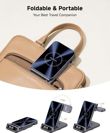 Бездротовий зарядний пристрій 3-в-1 для Fitbit, iPhone, Samsung, AirPods, SwanScout 708FB (без адаптера)