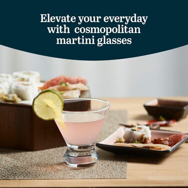 Бокали для Мартіні Libbey Cosmopolitan, 234 мл, набір 4 шт. - Елегантні келихи для коктейлів
