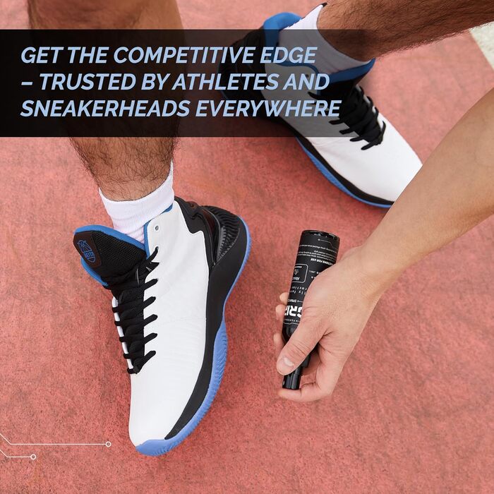 GripExx 2-in-1 Sports Shoe Grip Spray provides traction and rejuvenates soles. All-purpose grip spray to improve the grip of basketball shoes. Non-slip and performance enhancing.