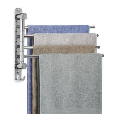 Поворотний вішак для рушників у ванну кімнату, настінний тримач-гачок