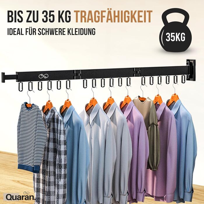 Клітка для білизни Quaran® настінна, висувна, розкладна, для дому