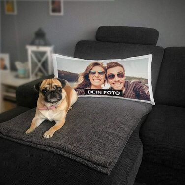 Персоналізована фотоподушка Print Royal XXL 80x40 см з наповнювачем, поліестер, індивідуальний друк – ідея подарунку