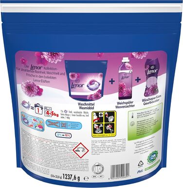 Капсули для прання Lenor All-in-1 Color для кольорових речей, Amethyst Blütentraum, 104 прань