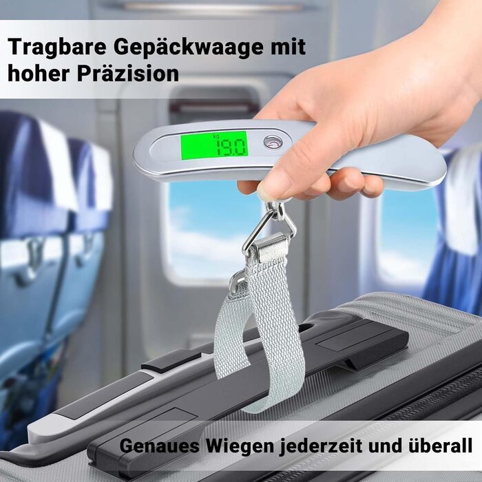 Набір валіз 3 шт. з жорсткою оболонкою, сірий колір. Легкий, міцний, з обертовими колесами на 360° та TSA замком. Підходить як ручна поклажа.