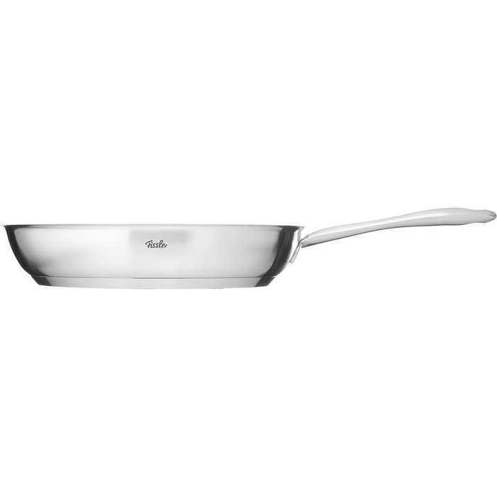 Fissler Frying Pan Set, 2-piece/Catania uncoated stainless steel frying pan (Ø 24 cm) & Cenit coated aluminum frying pan (Ø 28 cm) – Induction-compatible (28 cm)
