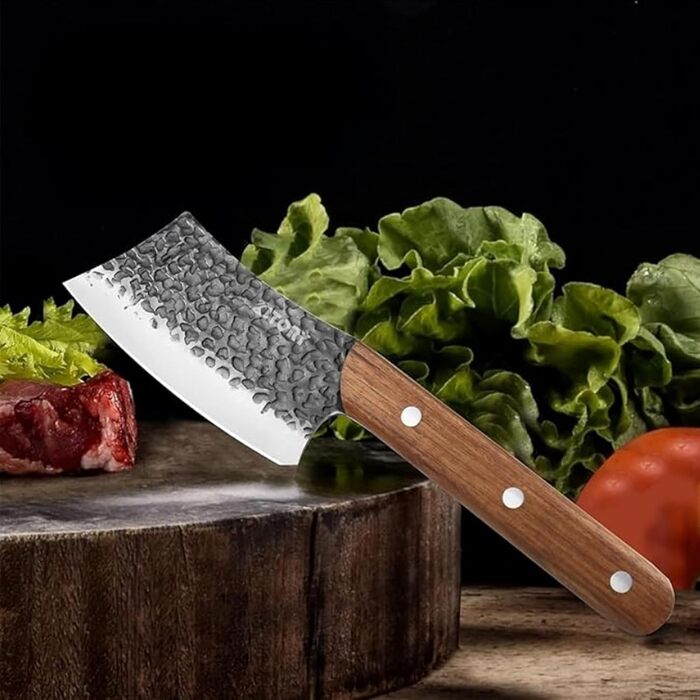 Ніж Kitory Mini Hackmesser 10см: багатофункціональний ніж для стейку, китайський кухонний ніж, маленький кухонний ніж з довгим руків'ям, 2024 подарунок (Hs14de)