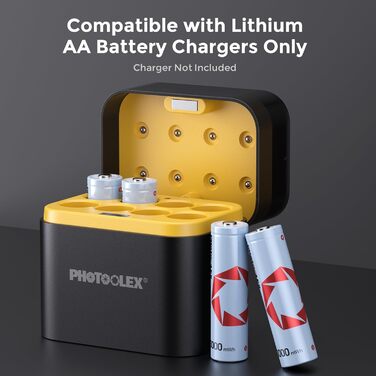 Акумулятори AA перезаряджувані (3000мWh Li-Ion 1.5V + 2700мAh NiMH 1.2V), 4 шт. + інтегрована зарядна станція