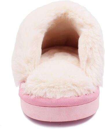 Теплі плюшеві домашні тапочки для жінок та чоловіків на зиму, антиковзкі, з штучного хутра (38/39 EU, рожеві)