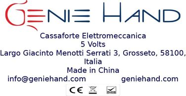 Сейф електронний Genie Hand з біометричним сканером відбитка пальця, сенсорним екраном та ключами, система захисту Anti-Bounce, стандартний замок B