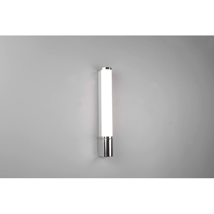 Trio Leuchten LED Bathroom Wall Light Piera 284074206, Chrome-colored plastic, includes 8 Watt LED, switch, socket, chrome
