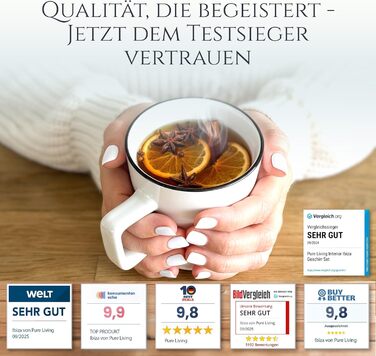 Набір посуду з порцеляни Pure Living на 6 осіб (24 шт.) з чорним контуром, білий, Tafelservice, TESTSIEGER