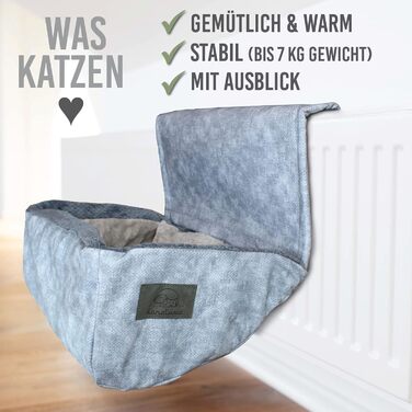 Heated Cat Bed | Suitable for Large Cats | Cat Bed Heater Hanging Cave Cat Cat Heater Hammock Radiator Bed Cats Heated Cat Bed Cat XXL (Light Gray)