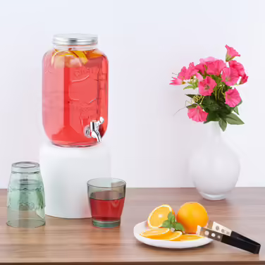 Relaxdays 3.5 Liter Drink Dispenser, 2-Piece Set