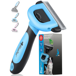 Бурштук для котів та собак з короткою шерстю BluePet: видаляє відмерле волосся та підшерсток. Розмір M (ширина гребеня 66 мм)