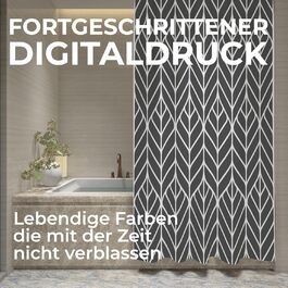 Шторка для душу 180x180 см | Шторка для ванни антигрибкова сіра | Геометрична шторка для ванни сірого кольору | Шторка для ванни абстрактного сірого дизайну