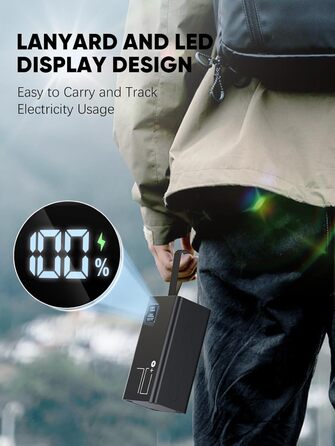 Power Bank 70000mAh 30W PD USB-C: Зовнішній акумулятор для iPhone, Samsung, планшетів - Чорний