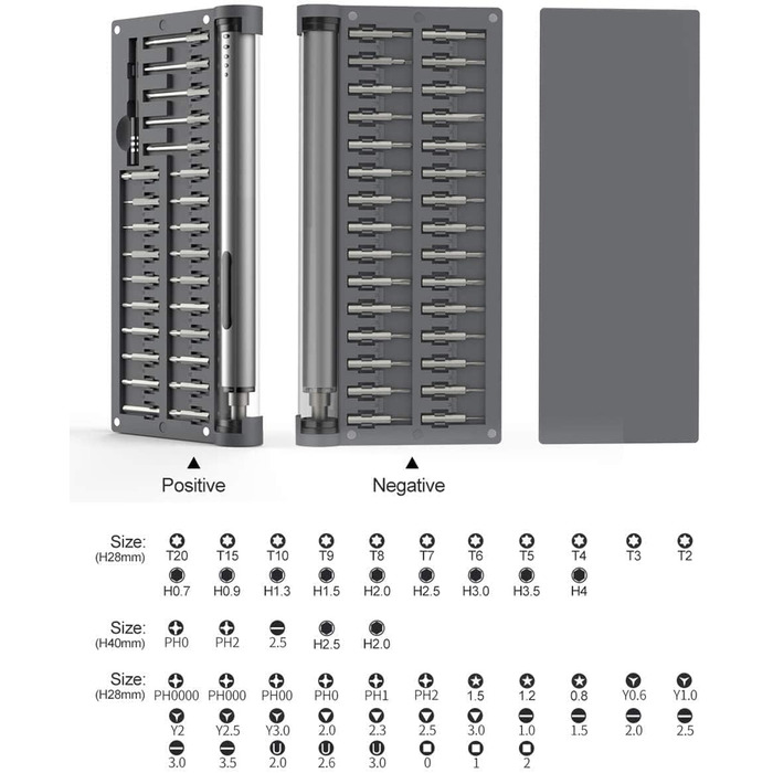 Електрична викрутка YONGYAO 57в1 з магнітом, 2 передачі, для ремонту телефонів, ноутбуків, окулярів, годинників, іграшок