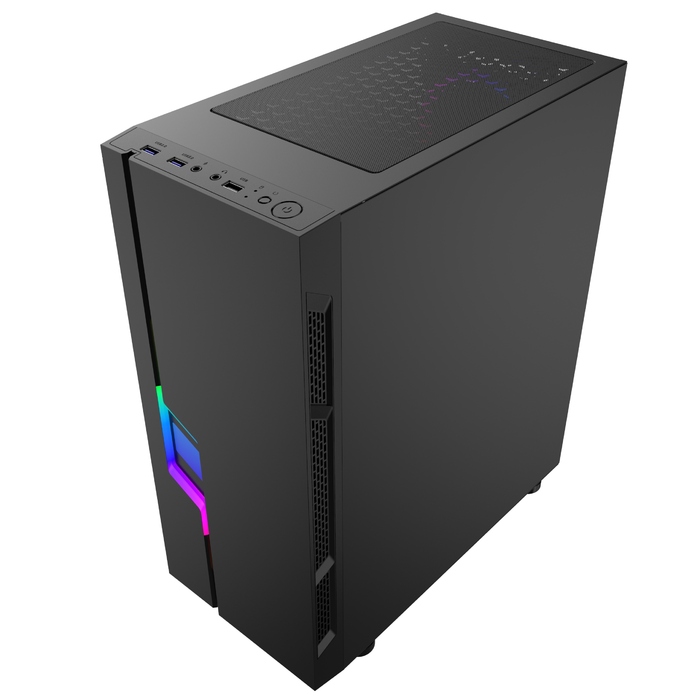 Корпус Gembird Fornax 2000 RGB Midi Tower, чорний