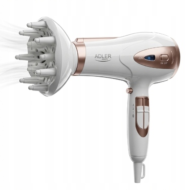 Потужний фен для волосся з іонізацією, дифузором, регулюванням потоку повітря та режимом холодного обдуву