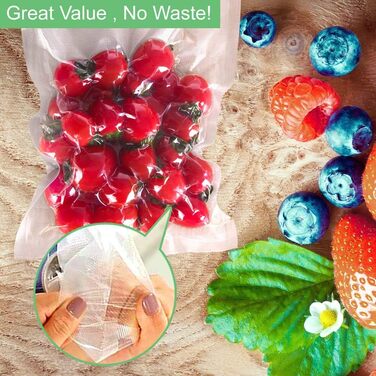 O2frepak 4 Rolls of Film 28x600cm Vacuum Sealer Rolls for Food, BPA-Free Vacuum Bags Sous Vide Bags Film for Vacuum Sealers and Foil Sealers Suitable (total: 2400cm)