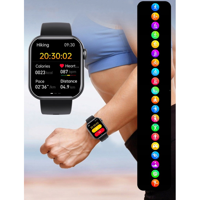 Смарт-годинник Bartomtime eTech58PRO Kardiowatch, унісекс, чорний