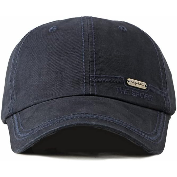Бейсболка YAMEE з деніму для чоловіків та жінок, унісекс, для спорту, риболовлі, кемпінгу, один розмір (темно-синій)