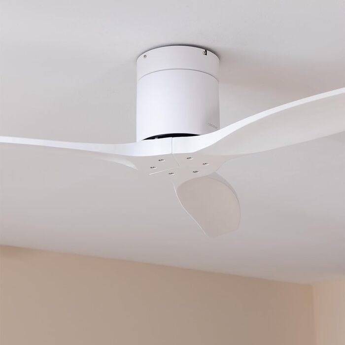 Вентилятор стельовий Cecotec EnergySilence Aero 5500 Aqua IronDarkWood Connected, DC мотор 40W, Wi-Fi, для дому та вулиці, 3 лопаті, 6 режимів, металік та темно-коричневий (білий)