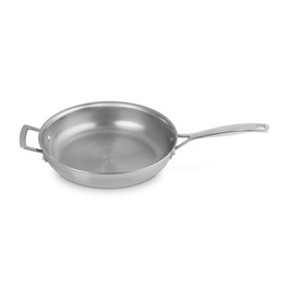 Сковорода Le Creuset з нержавіючої сталі 3-шарова, Ø 28 см, для всіх плит (індукція, духовка), срібляста