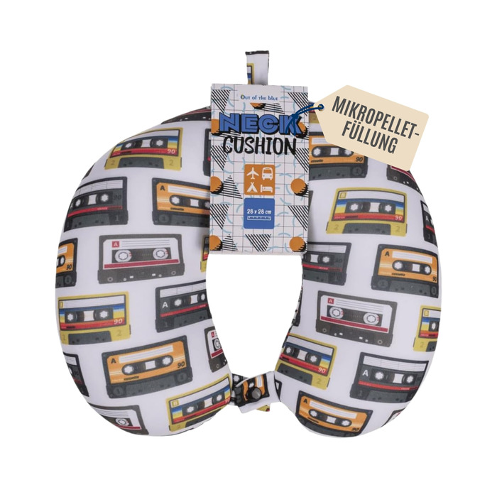 Подушка для шиї з мікрогранулятом - компактна подушка-воротник для подорожей, 30x30 см, ергономічна для літака та поїзда