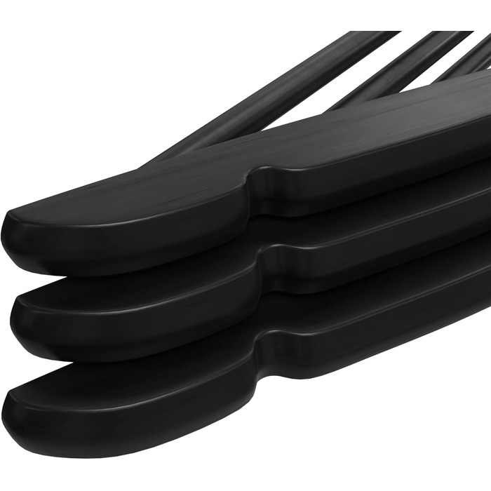 Набір вішалок для одягу Utopia Home 20 шт. з перекладиною для штанів та плечима, чорний