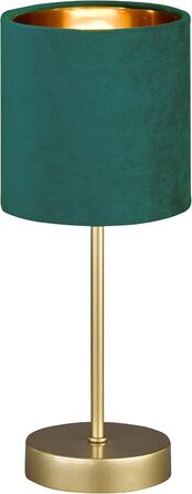 Торгова лампа Fischer & Honsel Aura: класичний дизайн, золото, смарагдовий відтінок, висота 34 см