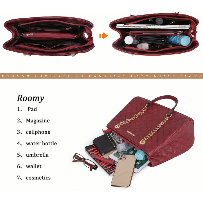 Сумка жіноча Montana West середнього розміру на ланцюжку, Hobo, червоний 040cranberry