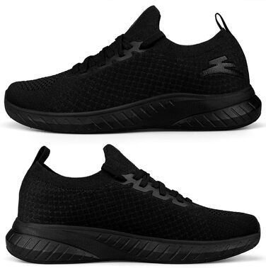 Жіночі спортивні кросівки для бігу та повсякденного носіння. Легкі, дихаючі, чорні (38 EU)