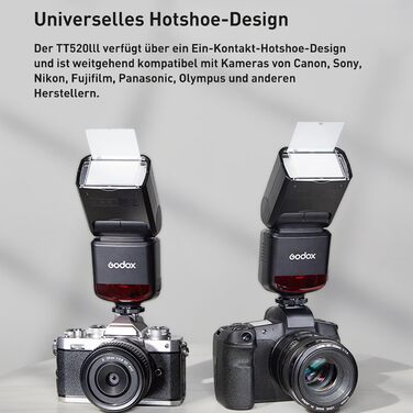 Спалах для камери Godox TT520III з радіопередавачем RT-16, GN33, підтримка S1/S2, сумісний з камерами