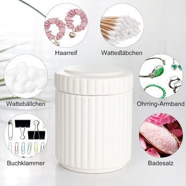 Набір для ванної кімнати NOVAJOY (5 предметів) – керамічний органайзер, мильниця, дозатор для мила, тримач для зубних щіток, контейнер для ватних паличок, бежевий