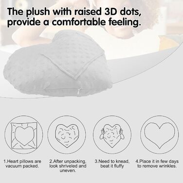 LYMOI Heart Surgery Pillow for Open Heart Surgery, Post-Heart Surgery Pillow, Chest Pillow After Heart Surgery with Pocket, Heart Surgery Recovery Gifts for Patients Minky Dot (Gray)