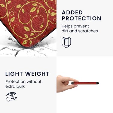 Чохол-книжка kwmobile для Kobo Clara 2E / Tolino Shine 4 - з візерунком єгипетських ієрогліфів (золото, чорний, темно-синій, жовтий)