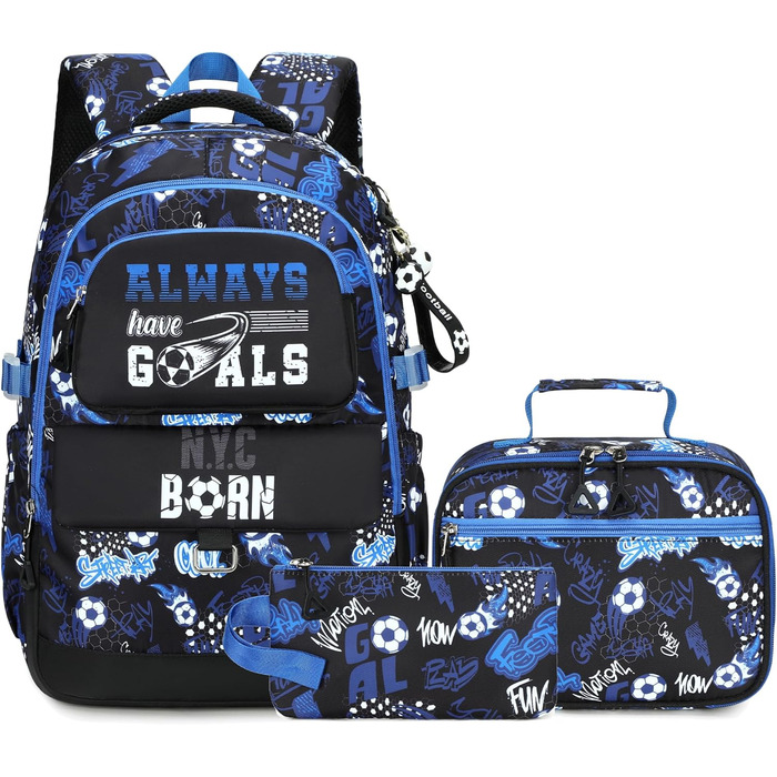 Набір шкільних рюкзаків Makukke для підлітків, геймерський рюкзак з ланч-боксом та пеналом, подарунок. Підходить для початкової та середньої школи