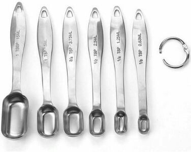 Набір мірних ложок Buy-Simplicity® 6шт з нержавіючої сталі для кухні