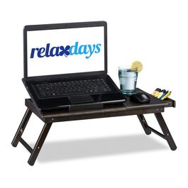 Бамбуковий столик для ноутбука Relaxdays темно-коричневий