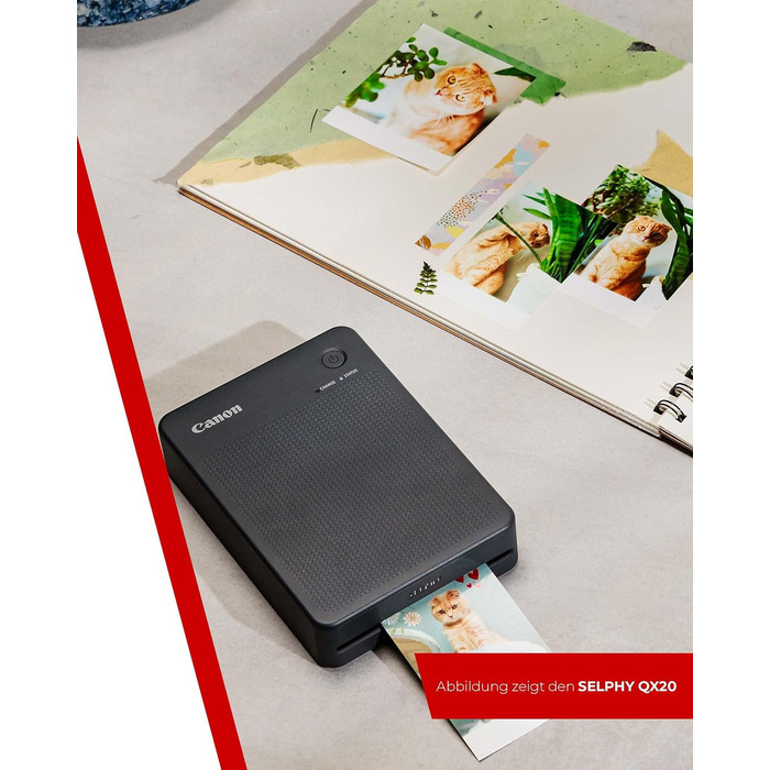 Canon Selphy QX20: Портативний принтер для друку з мобільного – бездротовий, термосублімаційний, USB-C, білий (без чорнил/паперу)