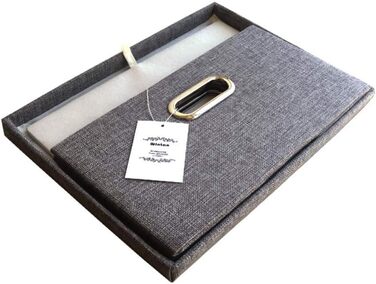 Wintao складна коробка для зберігання з кришкою, сіра, велика, 44x31x29 см, набір 3 шт.