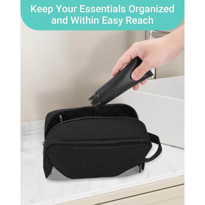 Чоловічий дорожній набір Elviros: органайзер для туалетних речей, сумочка для гоління, набір для подорожей (чорний)